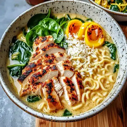 Creamy Garlic Chicken Ramen