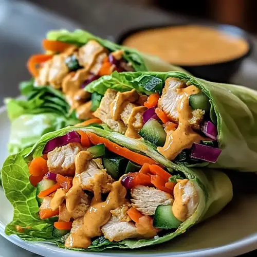 Thai Peanut Chicken Wraps