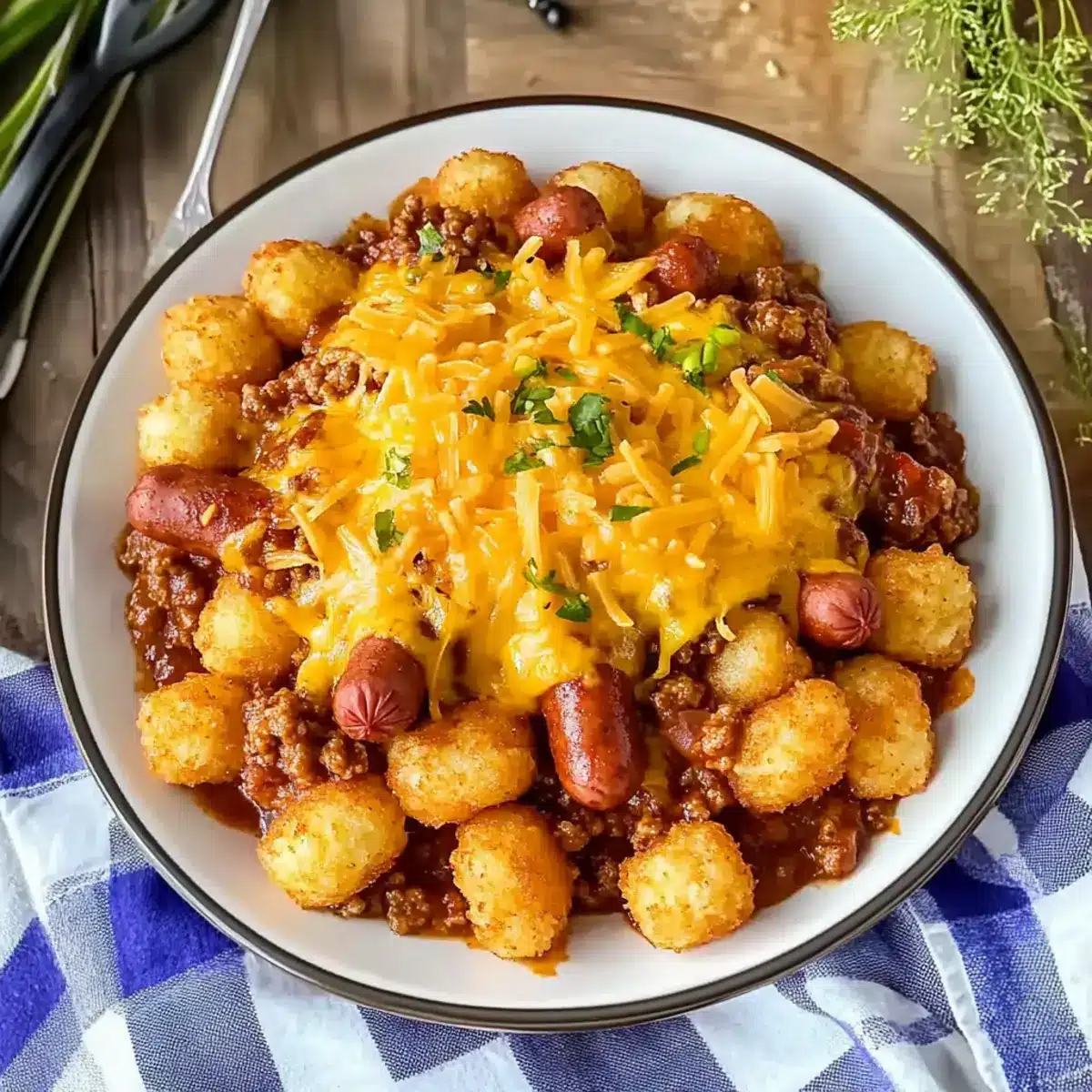 Crockpot Chili Dog Casserole