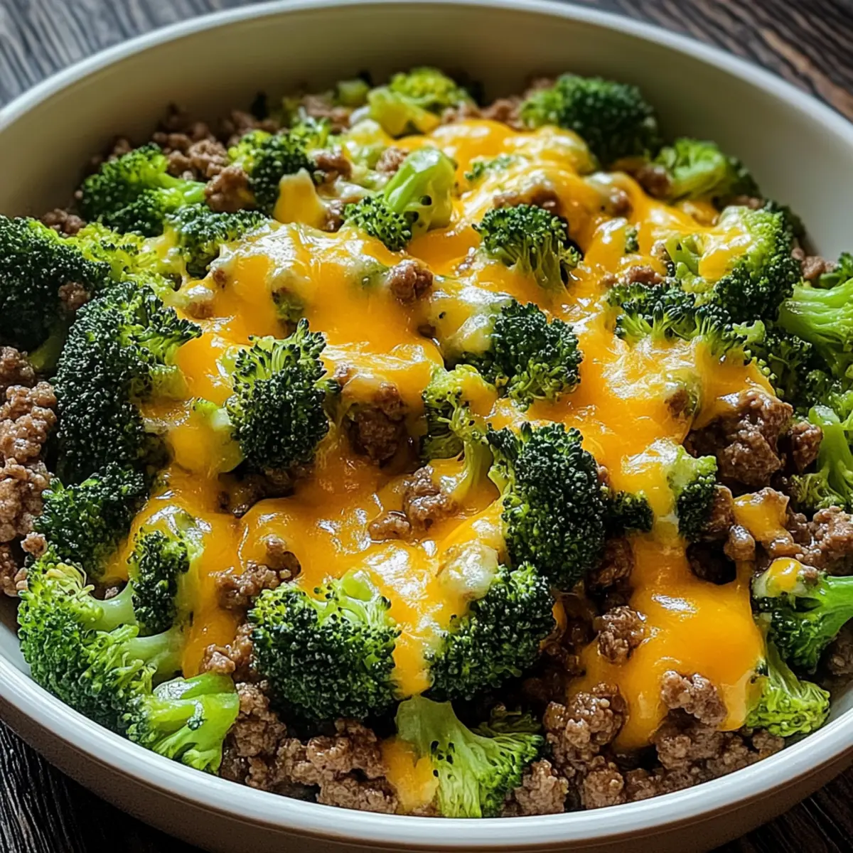 Keto Hamburger Broccoli Skillet