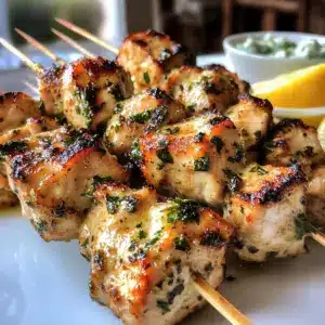 Air Fryer Greek Chicken Skewers