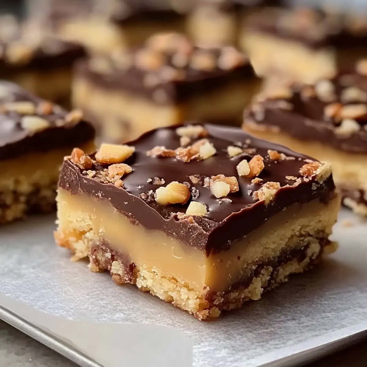 Shortbread Toffee Bars with Chocolate