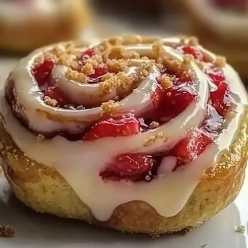 Strawberry Cheesecake Cinnabon Rolls