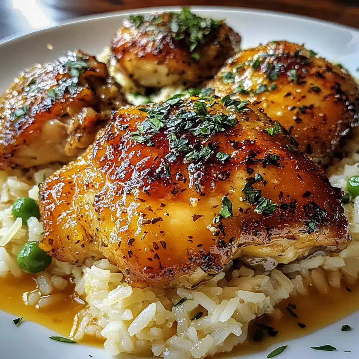 One-Pan Honey Butter Garlic Chicken & Rice