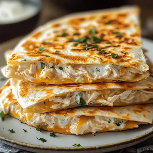 High-Protein Chicken Ranch Quesadilla