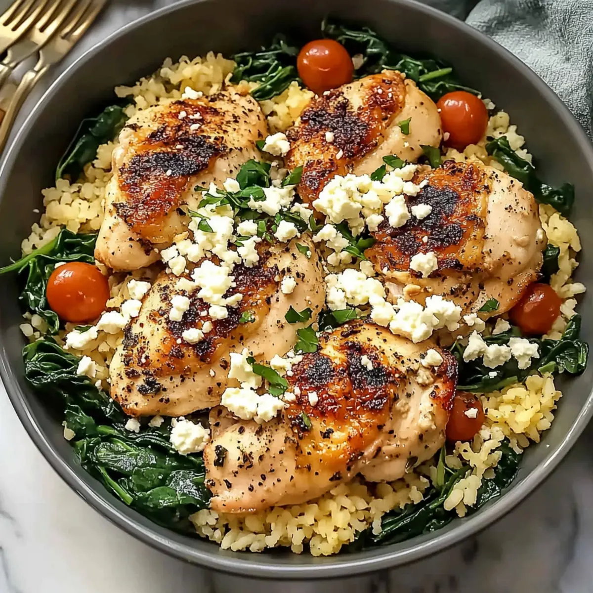 Greek Chicken and Lemon Rice