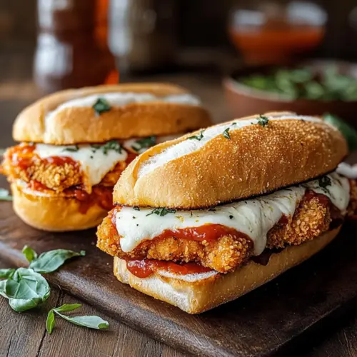 Crispy Chicken Parmesan Sandwiches
