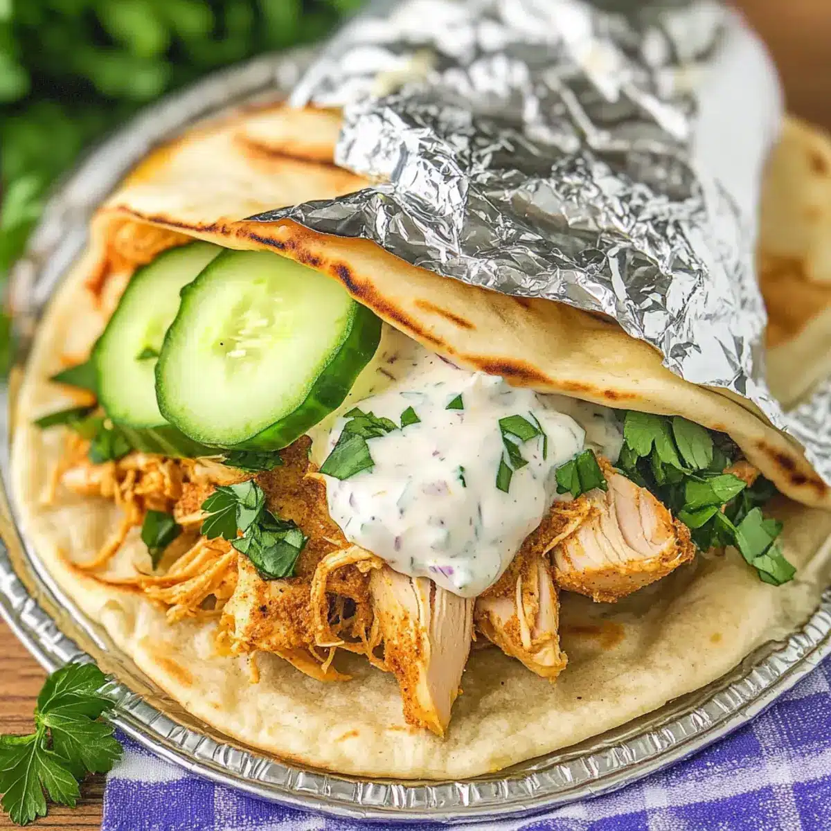 Slow Cooker Chicken Shawarma