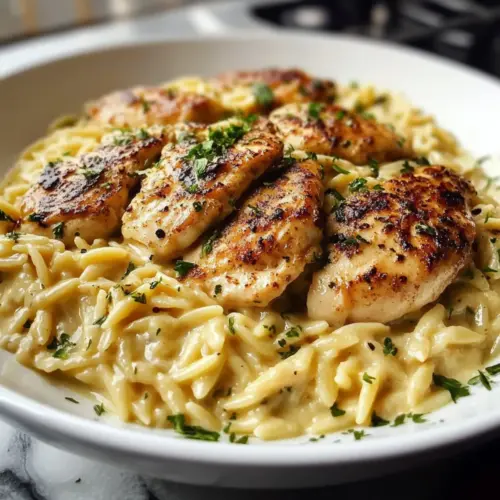 Creamy Parmesan Chicken and Orzo