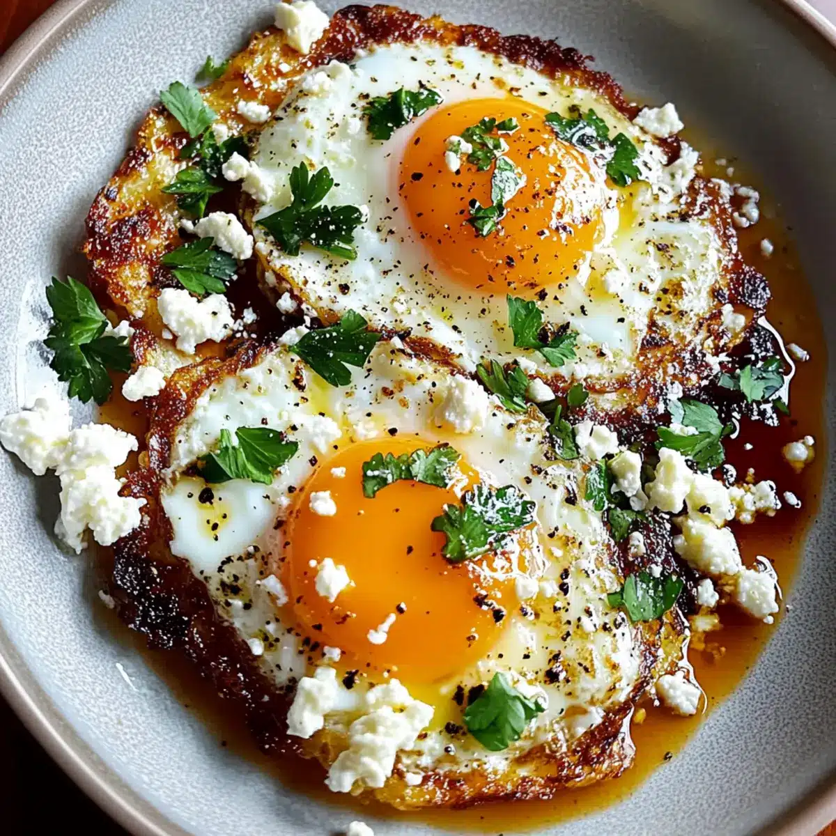 Crispy Feta Fried Eggs