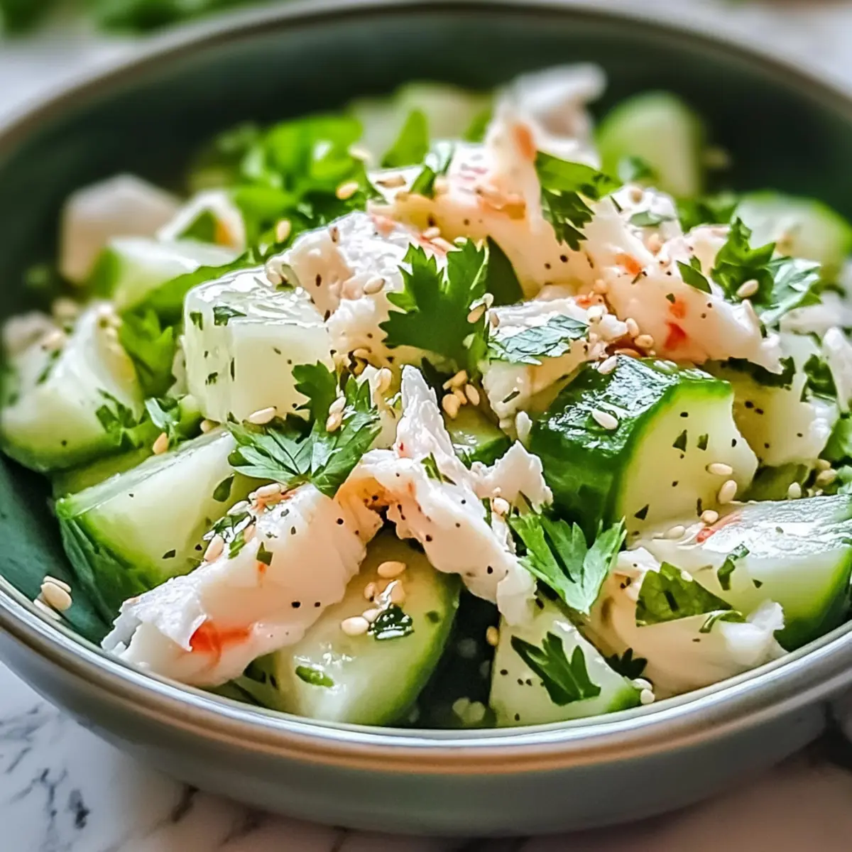 Cucumber Salad with Crab Meat