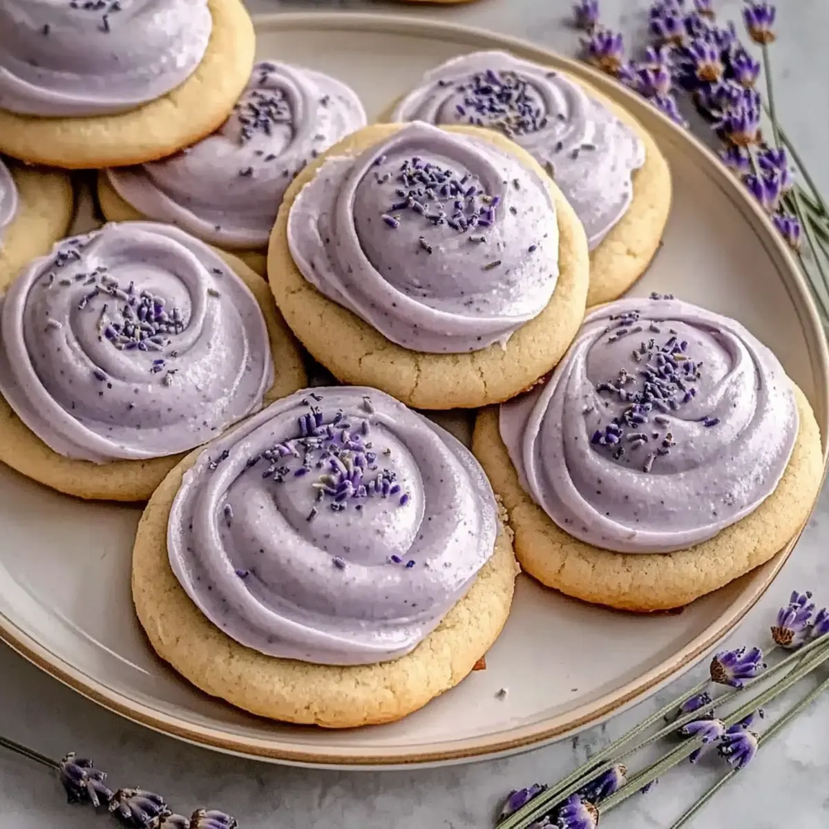 London Fog Cookies with Lavender Frosting
