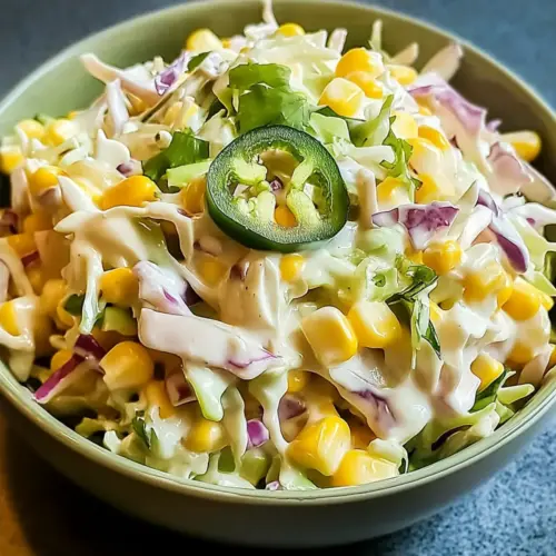 Spicy Jalapeno Corn Coleslaw