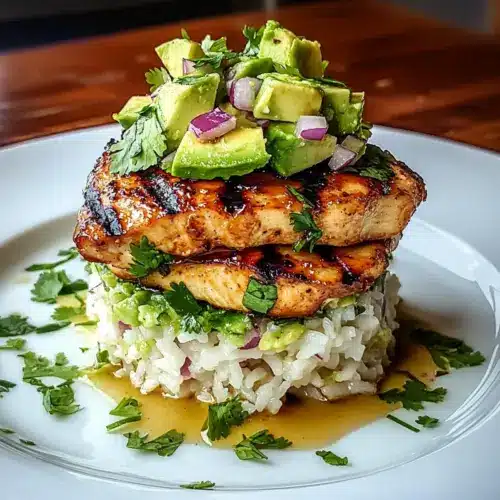 Honey Lime Chicken & Avocado Rice Stack