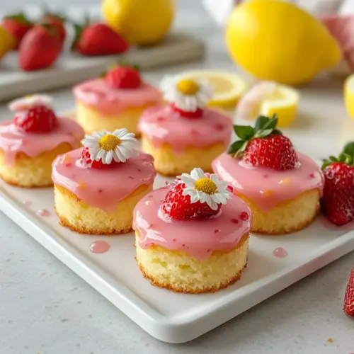 Strawberry Lemonade Cake Bites