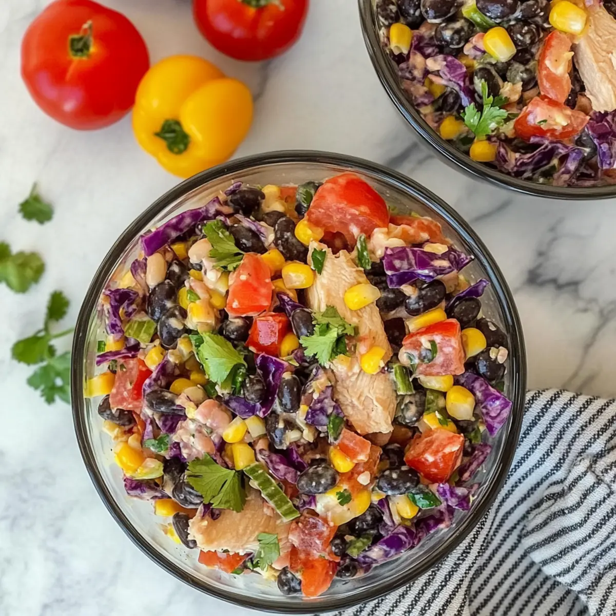 BBQ Chicken Dense Bean Salad