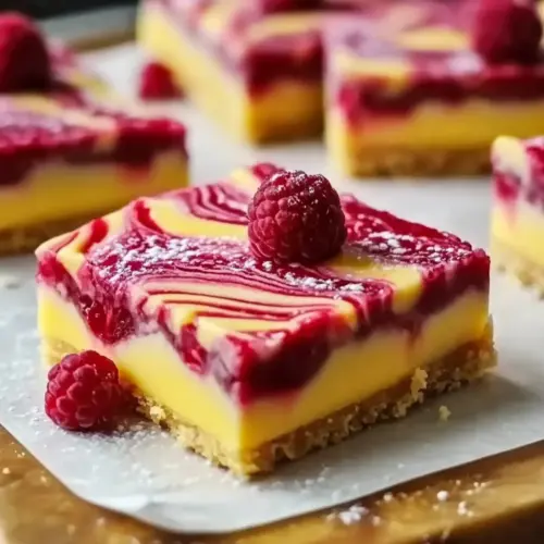 Lemon Raspberry Swirl Bars