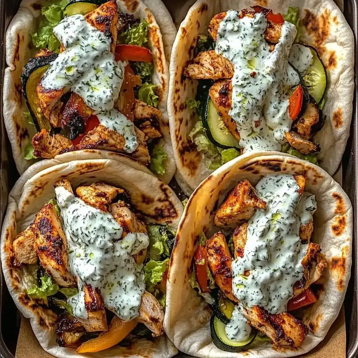 Sheet Pan Chicken Pitas with Herby Ranch