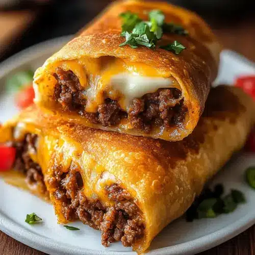 Beef and Cheese Chimichangas Recipe