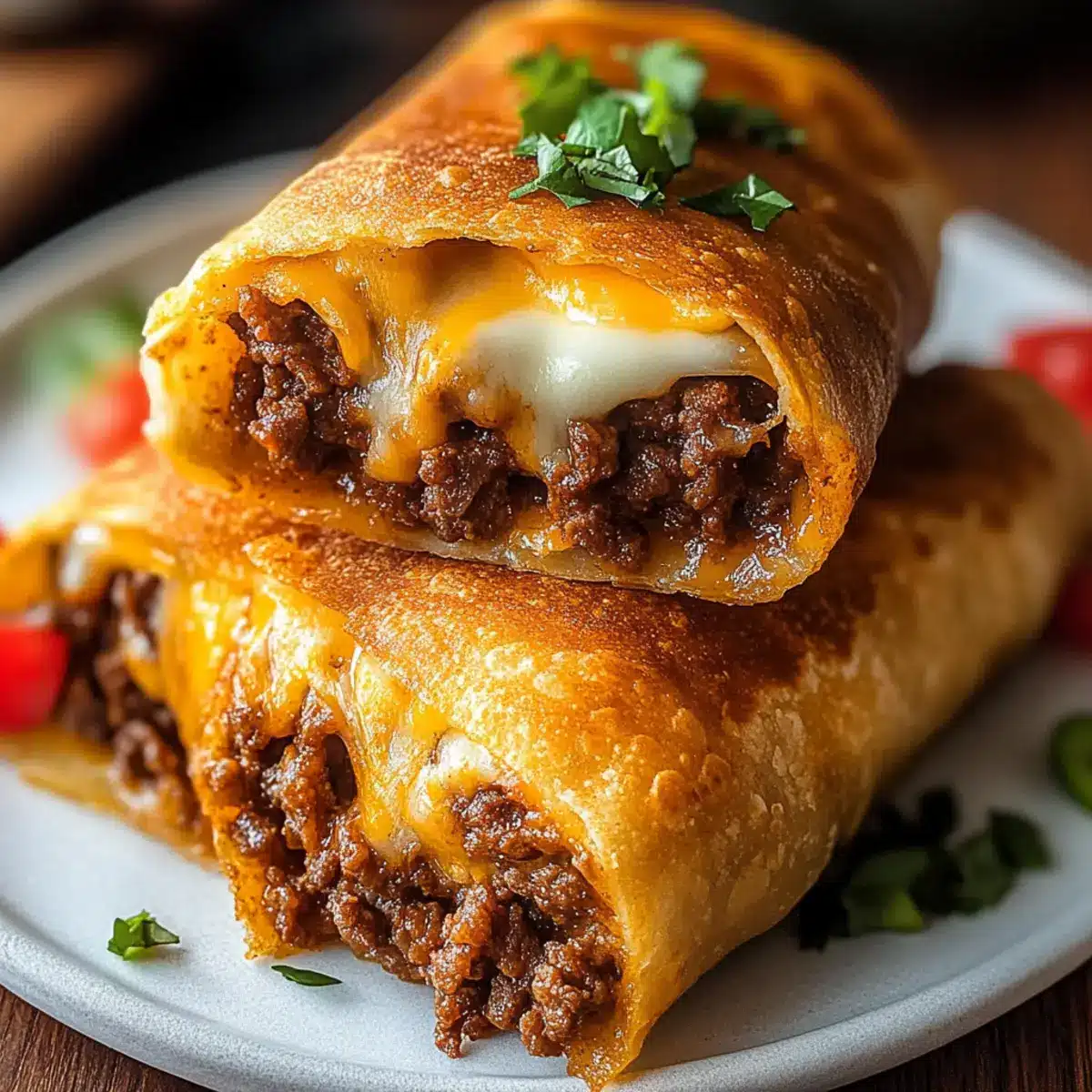 Beef and Cheese Chimichangas Recipe