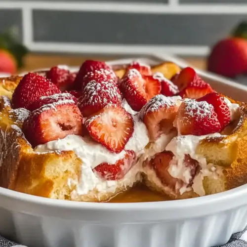 Strawberry Cream Cheese French Toast Bake