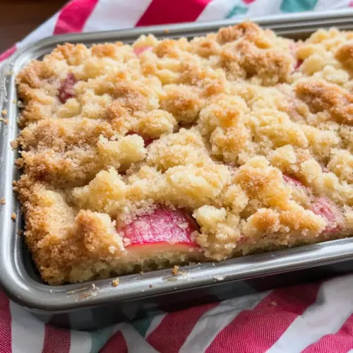 Sour Cream Rhubarb Cake