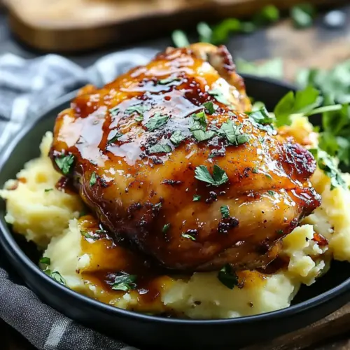 Chipotle Honey Chicken Thighs With Smoked Gouda Mashed Potatoes