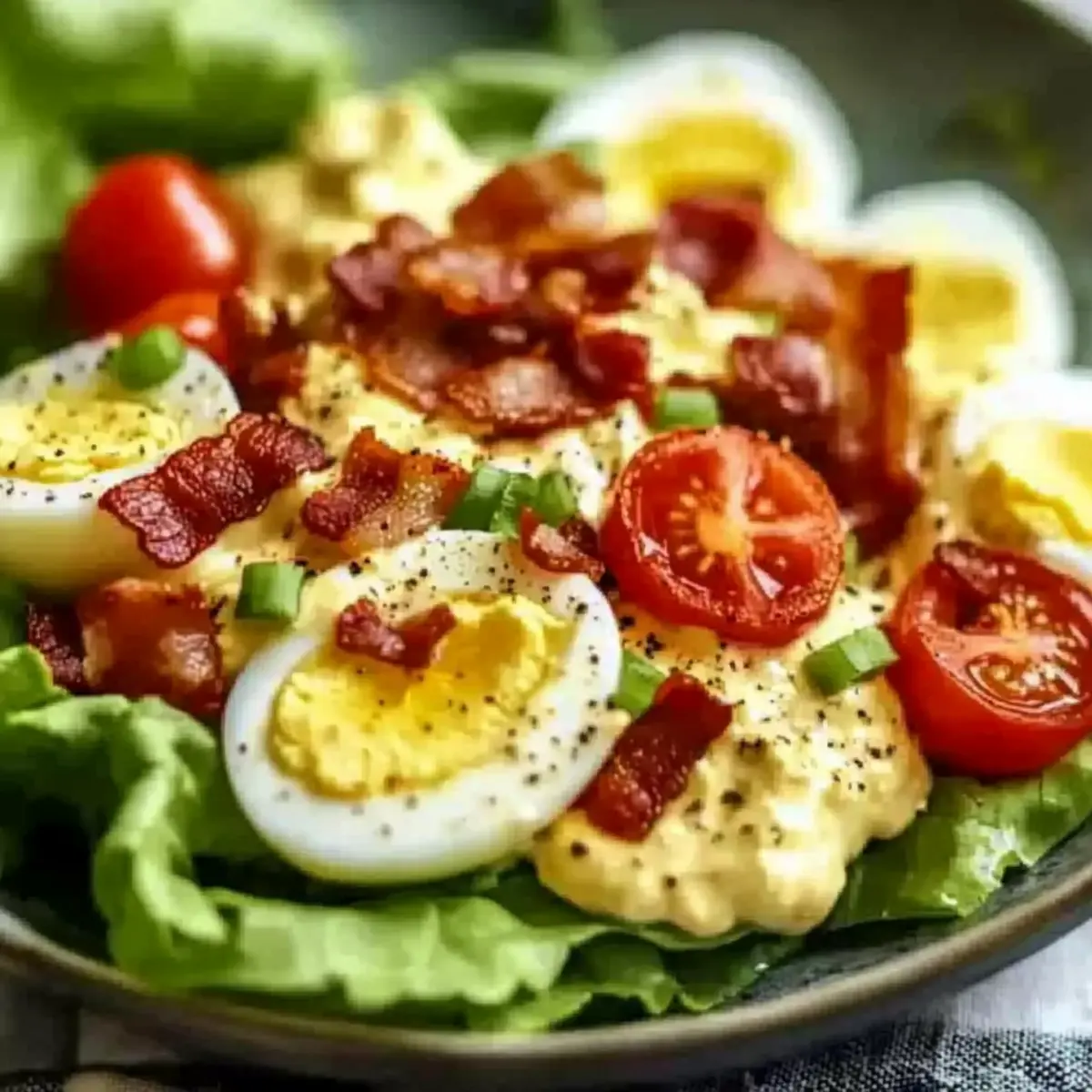 BLT Egg Salad Lettuce Wraps