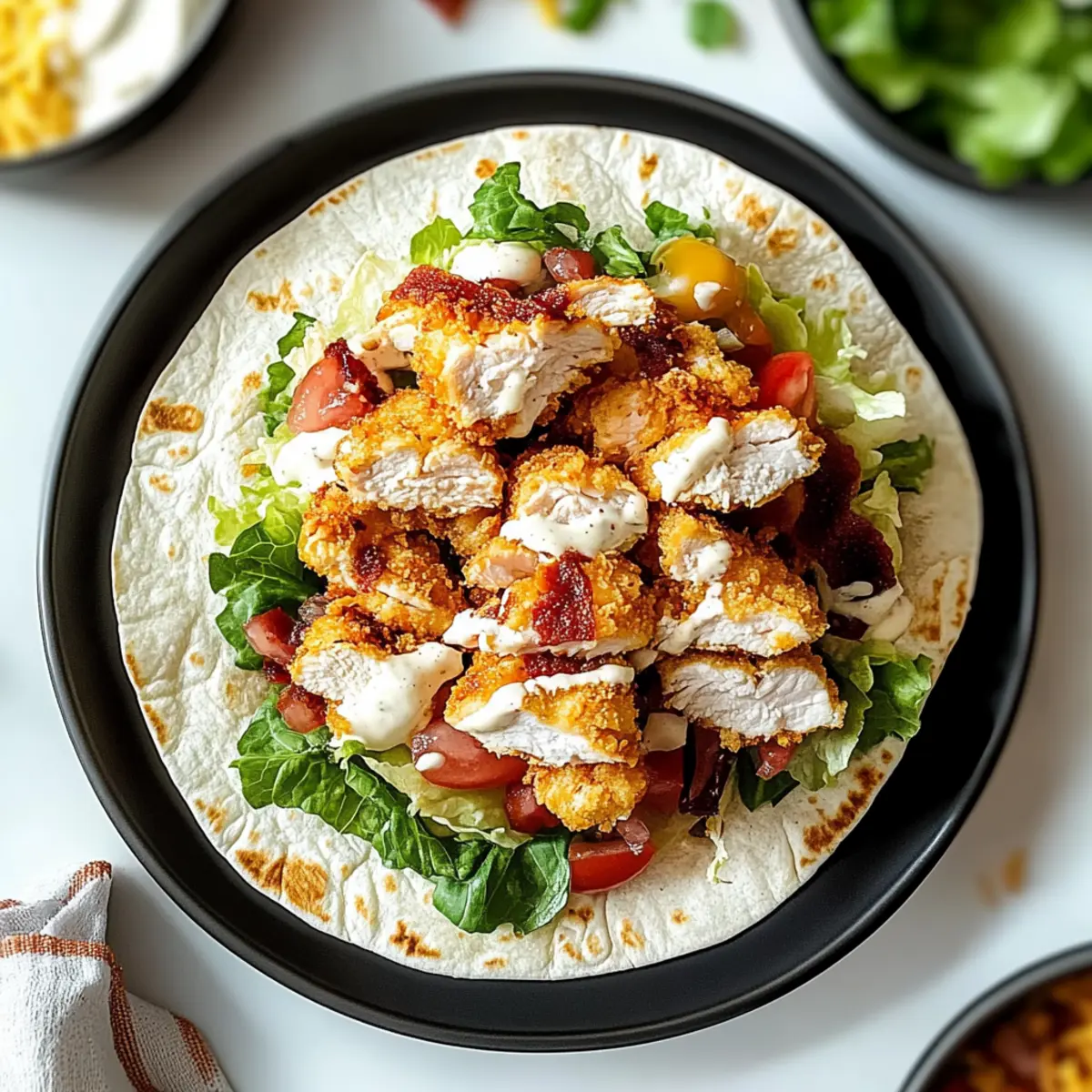 Crispy Chicken Bacon Ranch Wrap