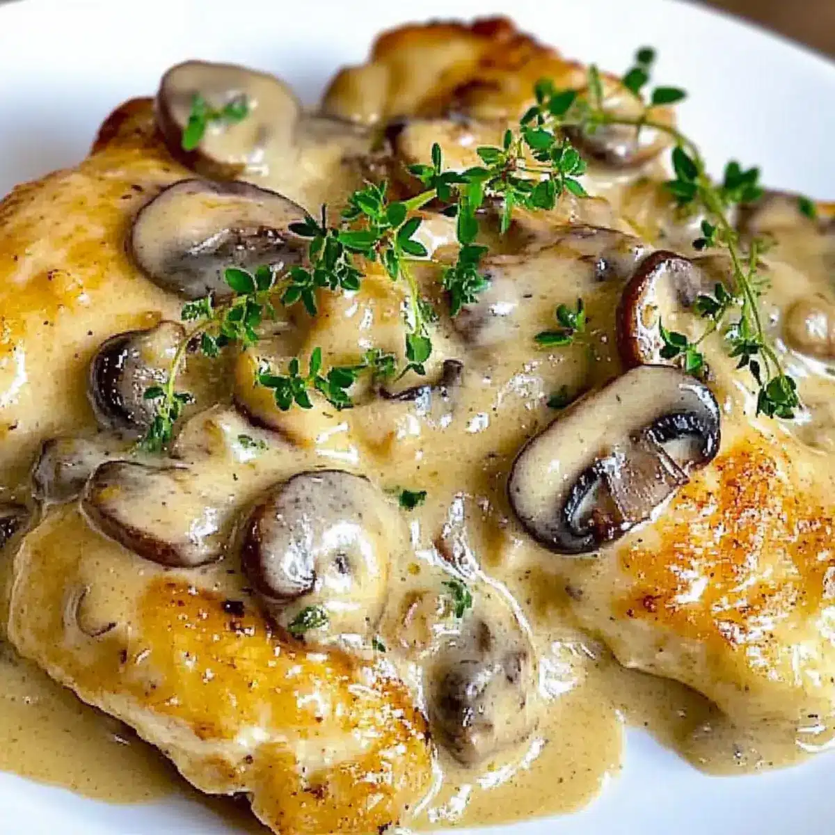 Mushroom Asiago Chicken