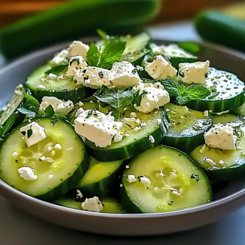 Cucumber feta salad