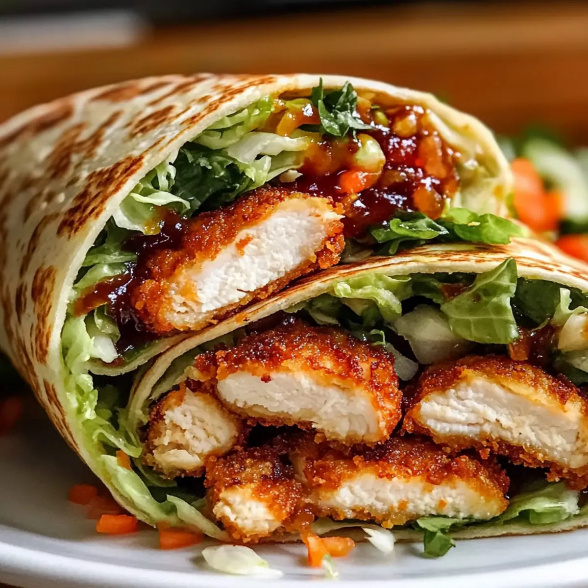 Sweet Chili Crispy Chicken Wraps
