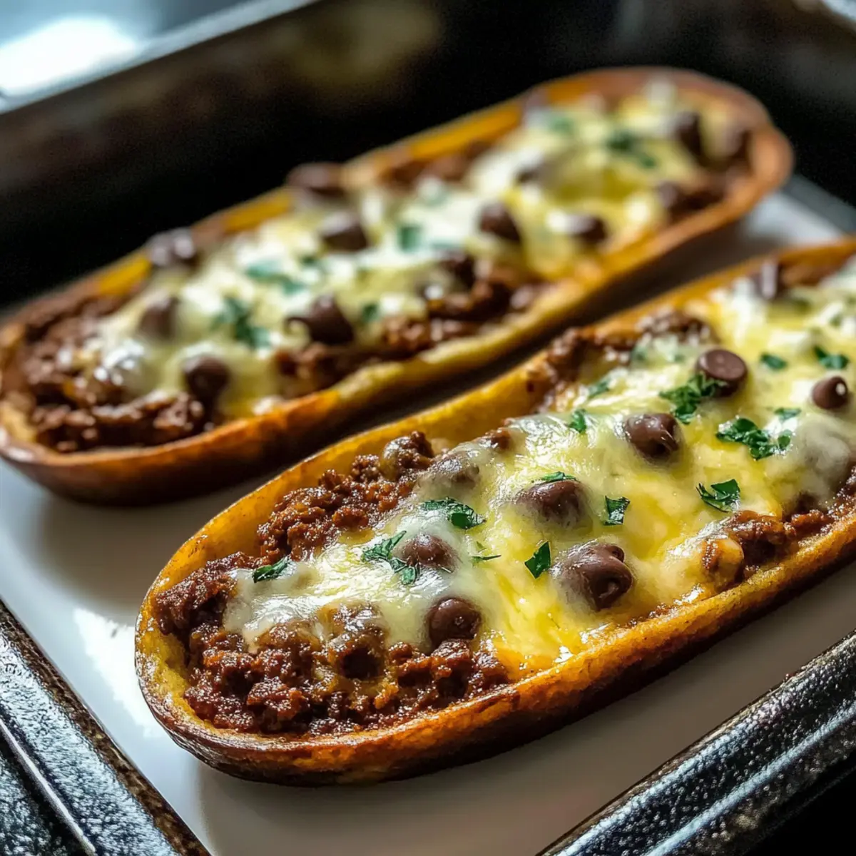 Ground Beef Zucchini Boats