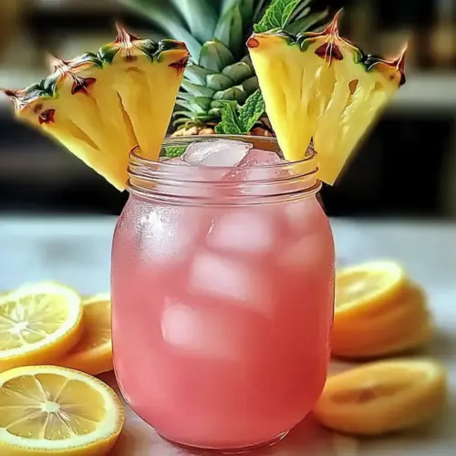 Pineapple Pink Lemonade Drink