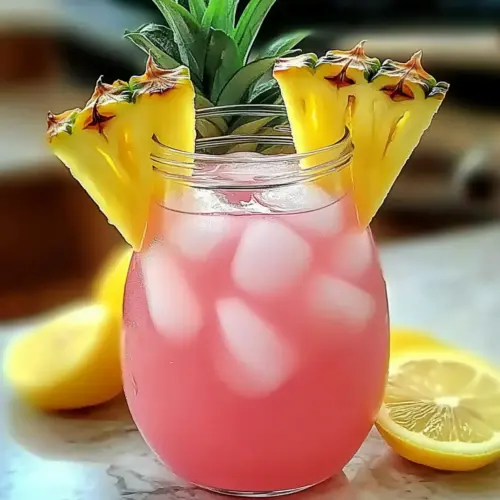 Pineapple Pink Lemonade Drink