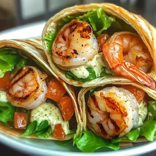 Grilled Shrimp Caesar Wraps