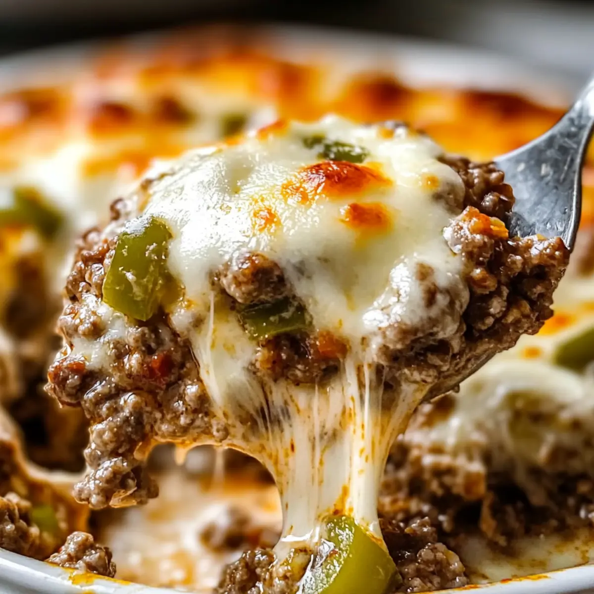 Low Carb Philly Cheesesteak Casserole