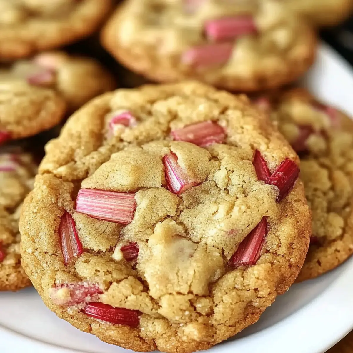Brown Sugar Rhubarb Cookies