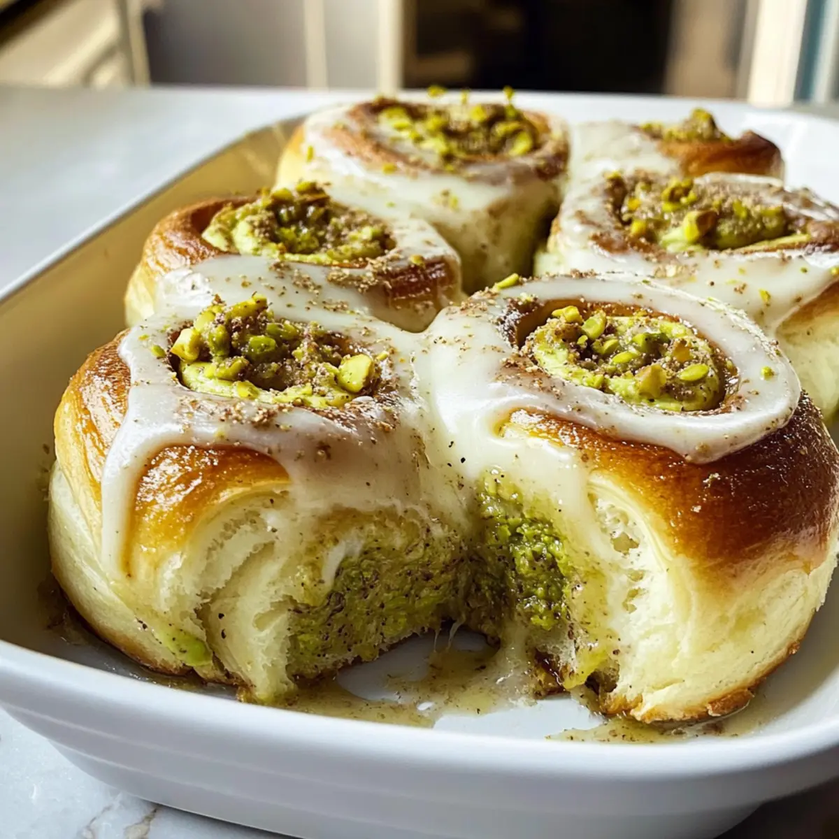 Pistachio Cream Cinnamon Rolls