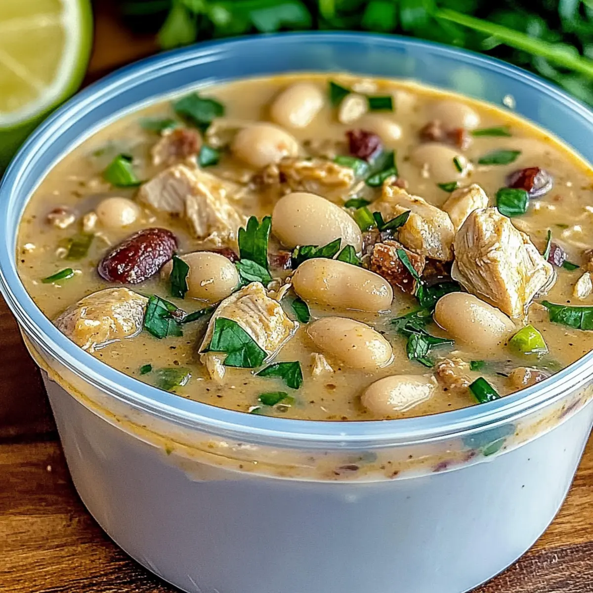 Cozy Cajun White Chicken Chili