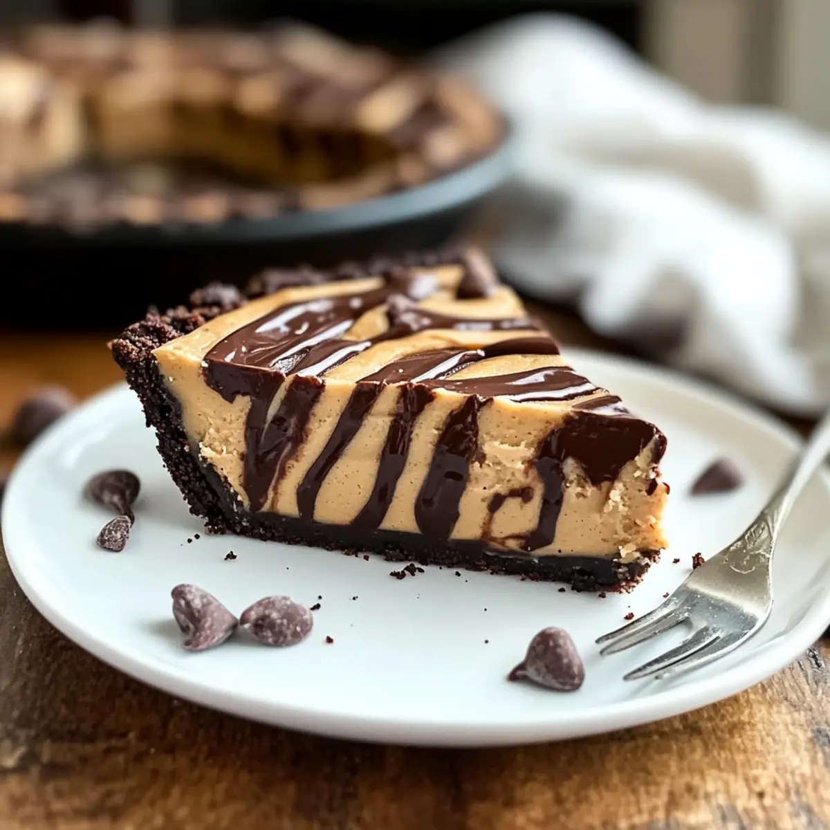 Decadent Chocolate Peanut Butter Swirl Pie