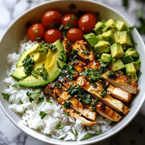 Honey Lime Chicken & Avocado Rice Bowl
