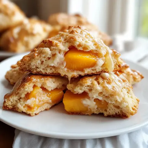 Peach and Honey Cream Scones