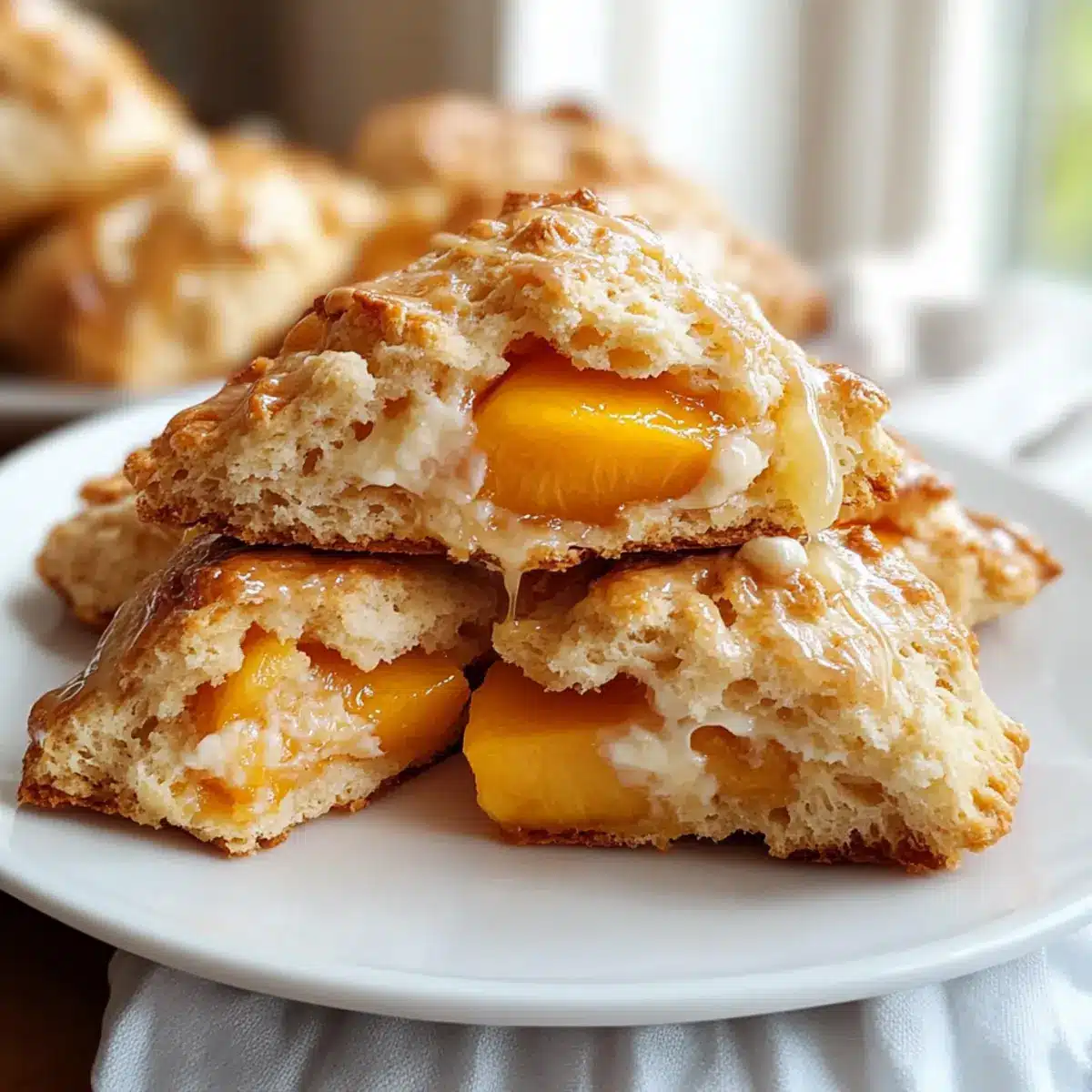 Peach and Honey Cream Scones