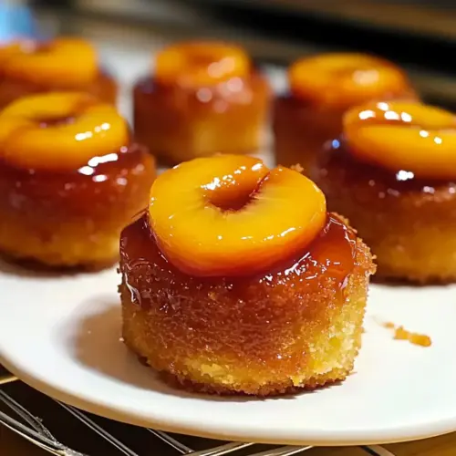 Mini Peach Upside Down Cakes