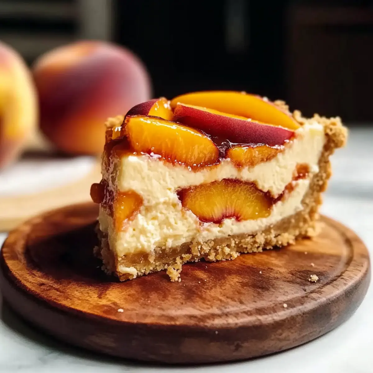 Peach Cobbler Cheesecake