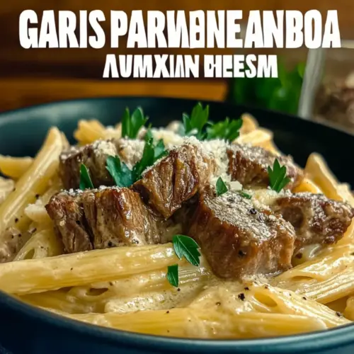 Garlic Parmesan Steak Pasta