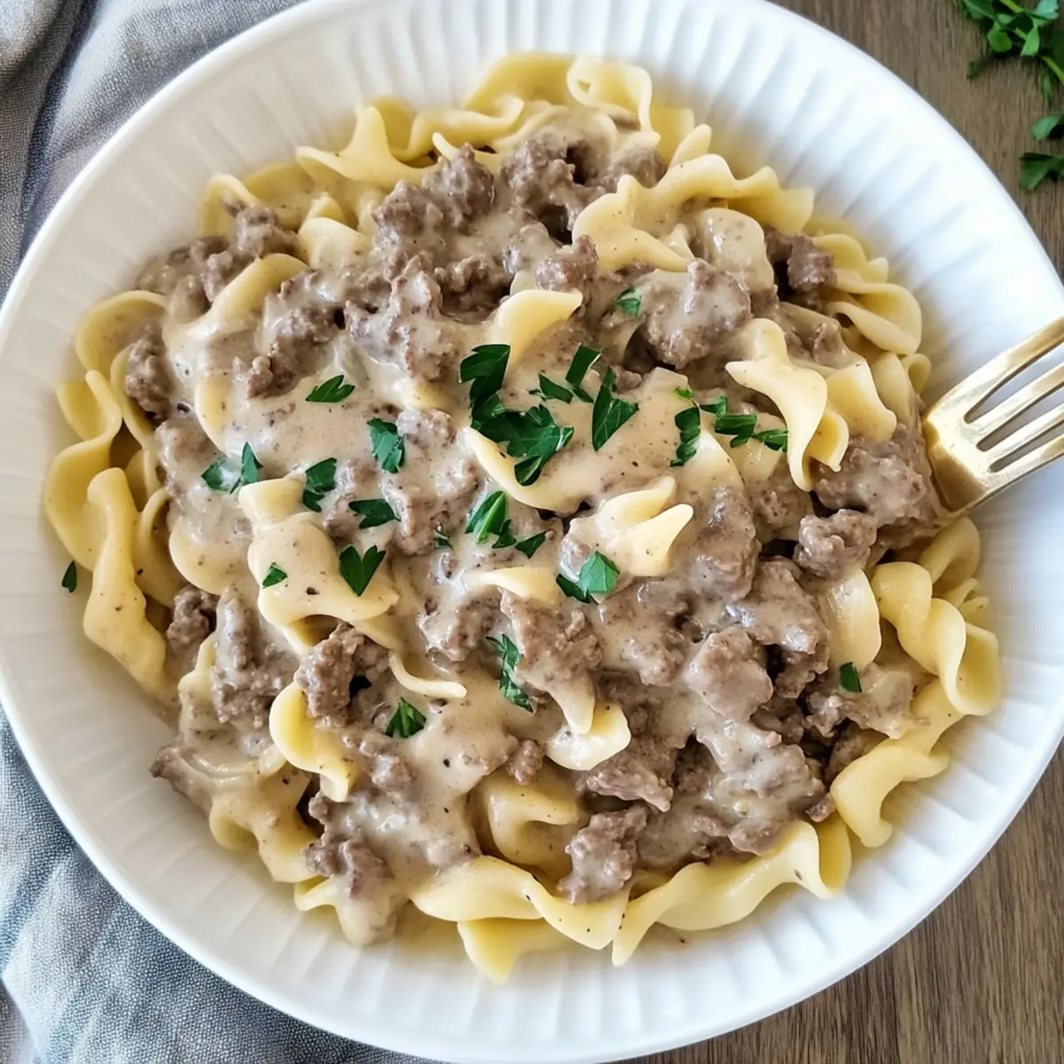 Ground Beef Stroganoff