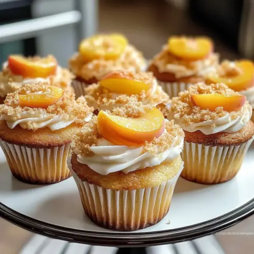 Peach Cobbler Cupcakes