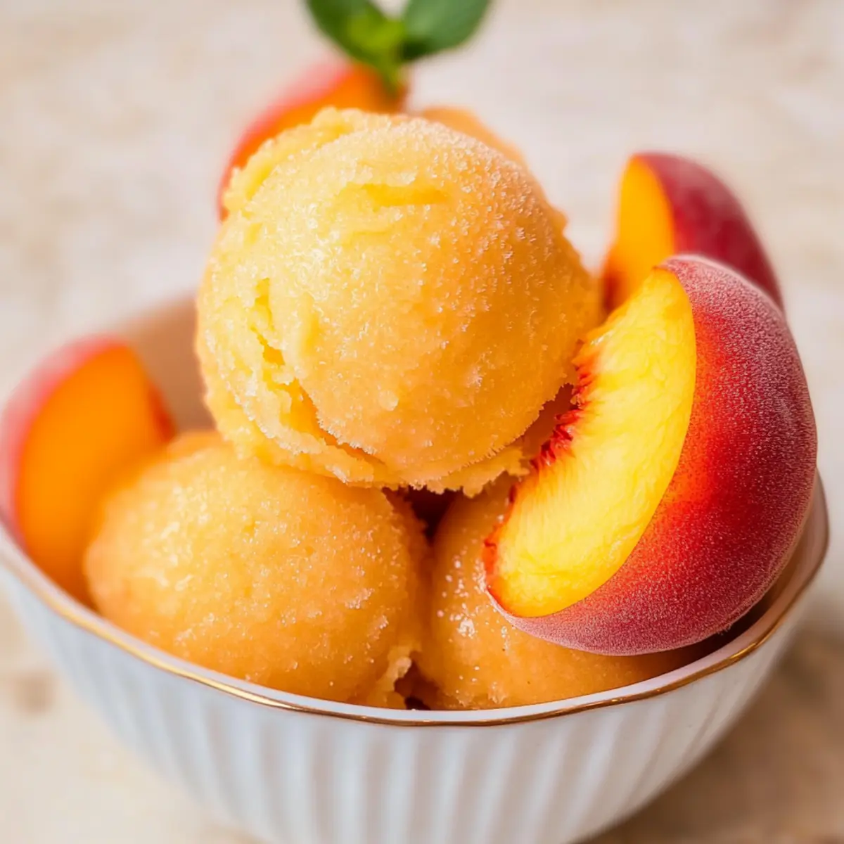 Perfect Peach Sorbet